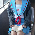 Masturbation by Haruhi Suzumiya series Nagato Yuki costume(sailor suit type) crossdresser